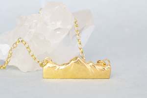 Mountain Collection: Southern Alps Pendant - Gold Plated