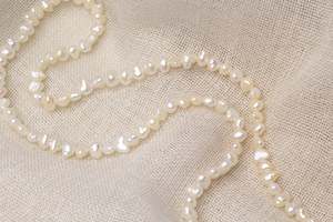 Pearl Necklaces: Baroque Pearl Necklace - 4-5mm - White