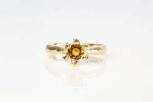 November: Sol Ring - 9ct Yellow Gold with Citrine