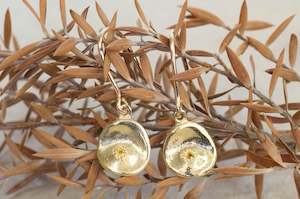 November: Water Drop Earrings - Yellow Gold