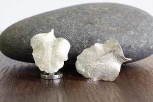 Red Beech Cufflinks - Large - Sterling Silver