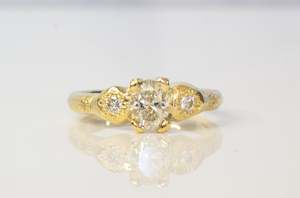 April: Thalia Ring - 18ct Yellow Gold with White Recycled Diamonds