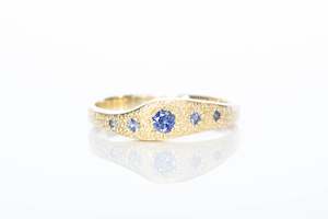Seafoam Ring - 9ct Yellow Gold with Ceylon Sapphires