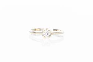 Engagement Rings: Droplet Ring - 14ct White Gold with Lab-Grown Diamond
