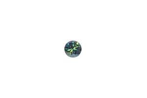 Gemstones: 6.19mm Sapphire: 1.11ct Round - Green-Teal