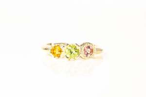 Engagement Rings: Hecate Ring - 9ct Yellow Gold with Peridot, Citrine and Tourmaline