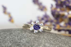 Sol Ring - Sterling Silver with Iolite