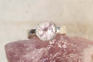 Eluo Ring - Sterling Silver with Rose Quartz