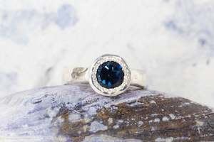 Silver Rings: Eluo Ring - Sterling Silver with London Blue Topaz