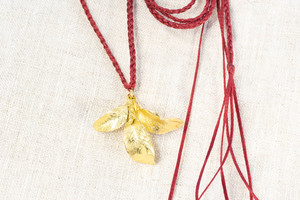 Waimea Leaf Pendant on Braided Cord - Single