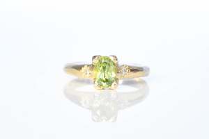 Engagement Rings: Eos Ring - 9ct Yellow Gold with 1.125ct Yellow-Green Sapphire
