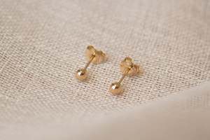 Ball Stud Earrings - 3mm - 9ct Yellow Gold