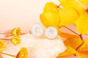 Sun Stud Earrings - Sterling Silver