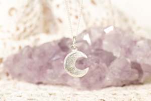 Mini Moon Pendant - Sterling Silver