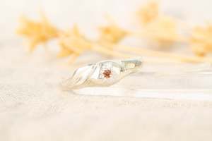 Daphne Ring - Sterling Silver with Orange Garnet