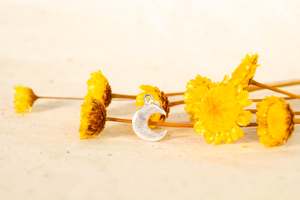 Mini Moon Charm - Sterling Silver