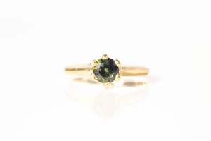 Engagement Rings: Vesta Ring - 18ct Yellow Gold with 0.86ct Green Sapphire