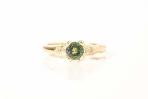Mira Ring - 9ct Yellow Gold with Yellow-Green Sapphire