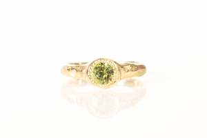 Engagement Rings: Spring Ring - 9ct Yellow Gold with Yellow-Green Sapphire