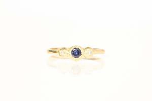 Engagement Rings: Aura Ring - 14ct Yellow Gold with Blue Tasmanian Sapphire