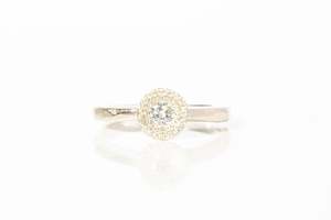 Pelagus Ring - 9ct White Gold with Lab Diamond