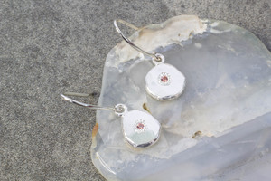 Vega Drop Earrings with Pink Sapphires - Sterling Silver