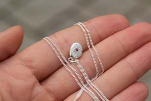 Vega Pendant with Pink Sapphire - Sterling Silver