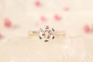 Silver Rings: Sol Ring - Sterling Silver with Morganite