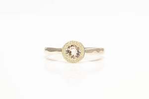 Engagement Rings: Pelagus Ring - 9ct White Gold with Light Pink Morganite