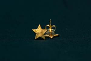 Earrings: Star Stud Earrings - Gold Plated