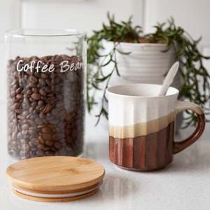 Glass Jars: Bamboo Glass Jar 500ml