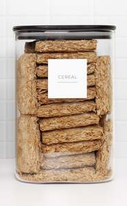 SECONDS - Bamboo Glass Jar 3200ml - 3800ml Round or Square - NO SEAL