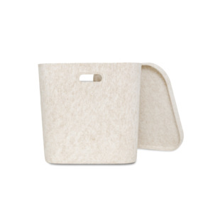 Oatmeal Felt Tub with Lid