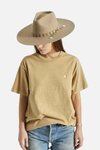 Womens: Brixton Women's Leigh Felt Fedora in Sand