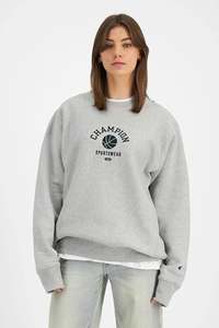 Womens: Champion Womens Reverse Weave Clubhouse Crew in Grey