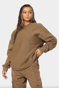 Womens: Champion Womens Relaxed Hem Crew in Midway Brown