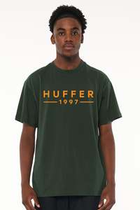 Huffer Mens Sup Tee/Boarding in Racing Green