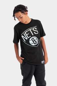 Kids: Outerstuff Brooklyn Nets Boxed Logo Tee - Youth