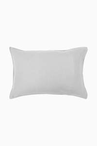 Home: Linen Standard Pillowcase Set - Fog