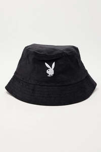 Accessories Women: Playboy Lil Bunny Cord Bucket Black Unisex