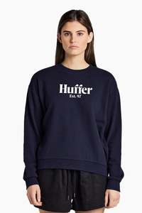 Huffer Slouch Crew/Organics in Navy