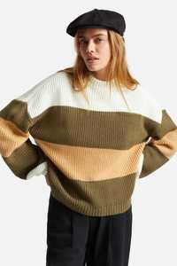 Hoods Crews Womens: Brixton Womens Madero Sweater in Military Olive