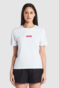 Huffer Womens Stella Tee/Slant in White