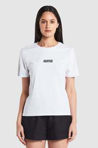 Huffer Womens Stella Tee/Slant in White
