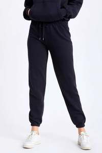 Brixton Womens Vintage French Terry Dye Sweatpant in Black