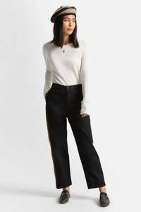 Brixton Womens Victory Tuxedo Pant in Black