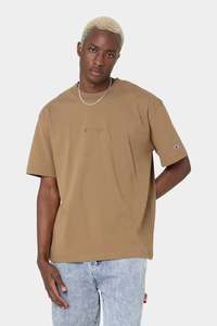 Champion: Champion Mens Heritage New Script Tee in Midway Brown