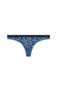 Calvin Klein CK One Cotton Micro Thong - Leopard Azure