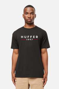 Huffer Mens Sup Tee/Boarding in Black