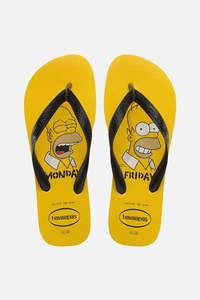 Footwear Mens: Havaianas Unisex Top The Simpsons Flip Flops